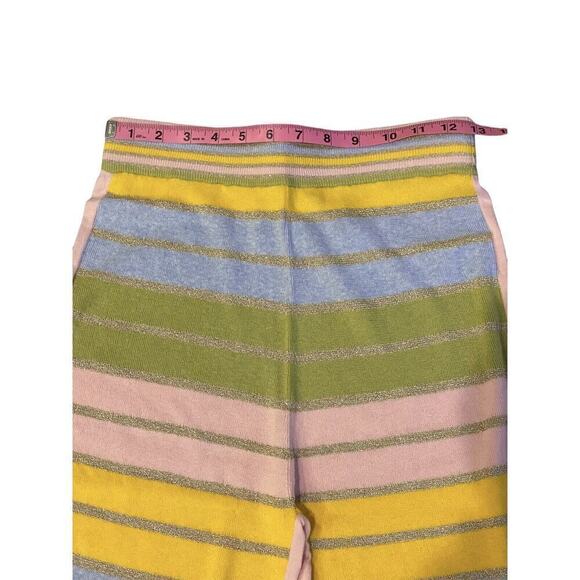 LoveShackFancy Kaiden Cotton Linen Blend Pants Pastel Rainbow Sz S NWT - Picture 6 of 8